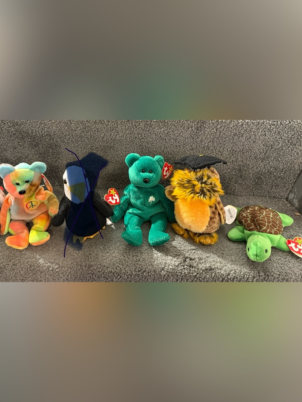 Ty Multicolor Beanie Babies Plush Set